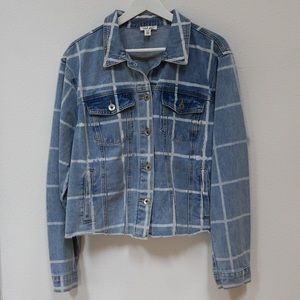 Tribal Jeans Jean jacket with bleach detail, new with tags, XL